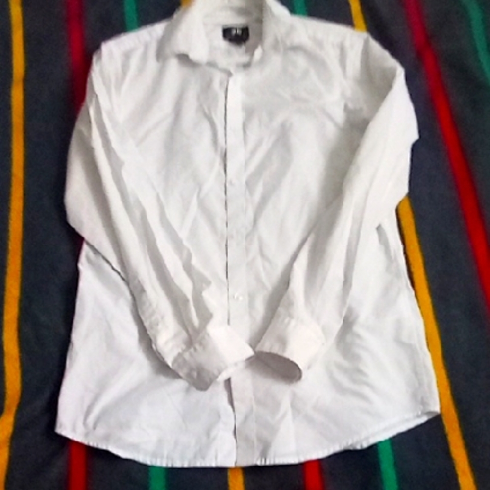 H&M White Casual Button Down Shirt